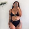 Bikini tiro alto negro