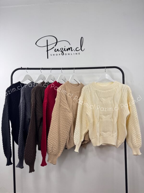 Sweater trenzado largo