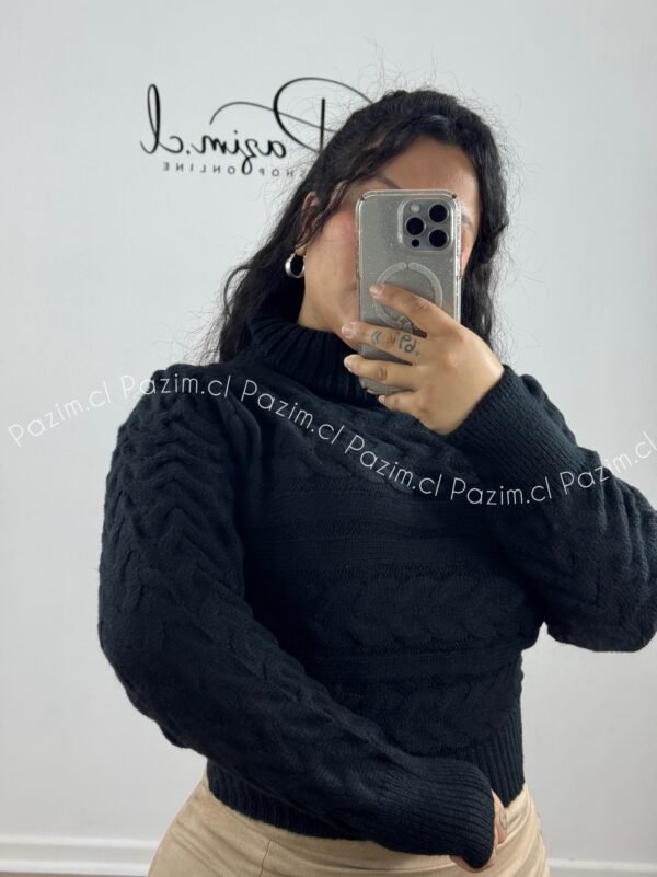 Sweater tortuga trenzado - Imagen 3