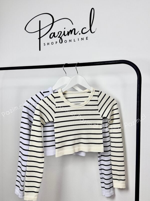 Crop rib rayado - Imagen 2