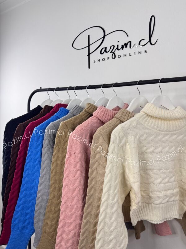 Sweater tortuga trenzado - Imagen 2