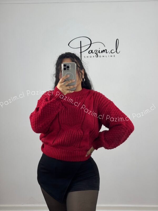 Sweater trenzado largo - Imagen 3