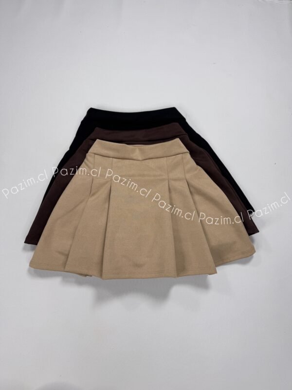 Falda short tableada gamuza - Imagen 3