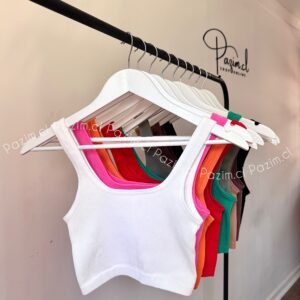 Crop full elasticado rib