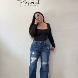 Wide leg azul destroyer