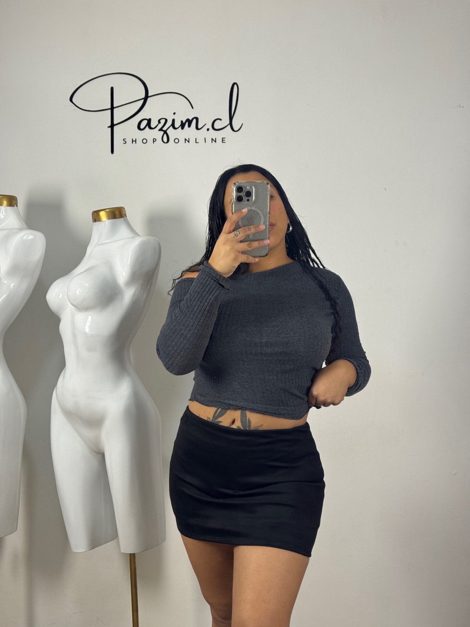 Falda short gamuza lisa - Imagen 6