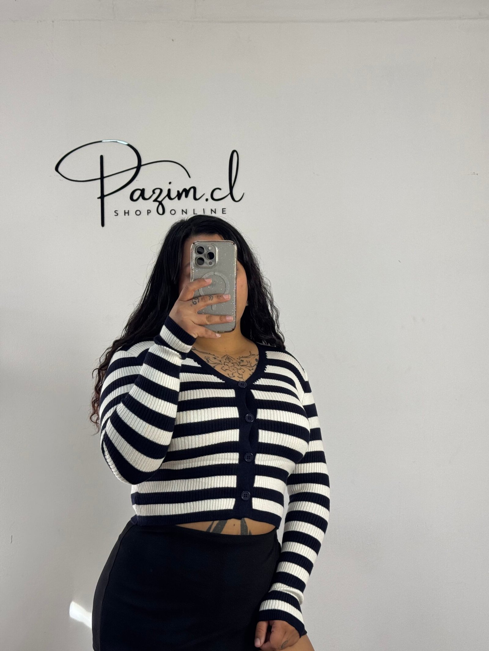 Sweater rayado botones - Imagen 2