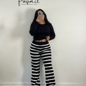 Pantalón lanilla rayas