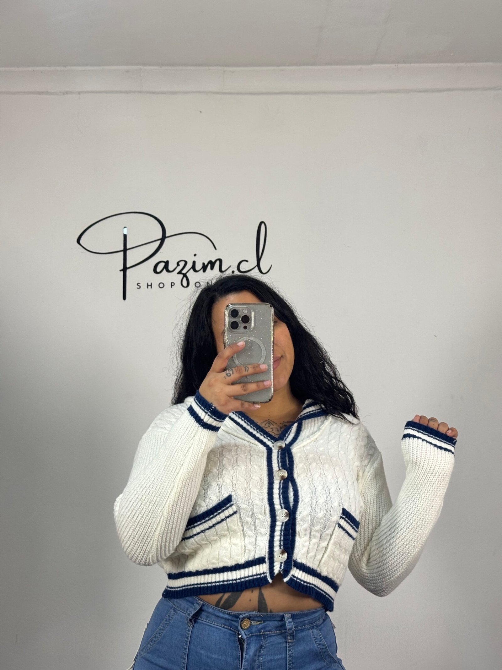 Sweater botón trenzado - Imagen 3