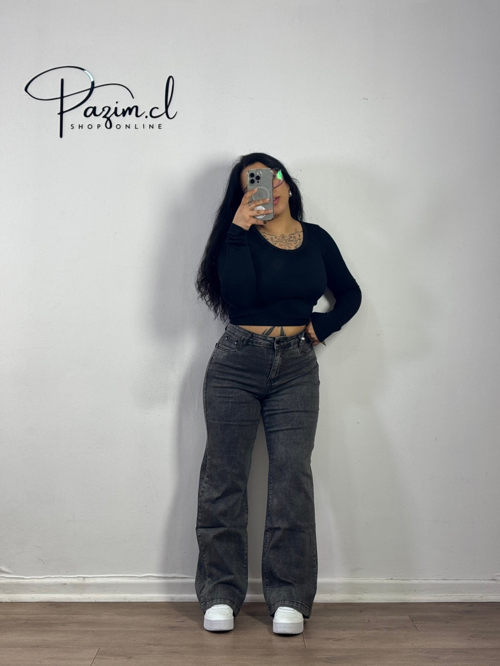 Wide leg gris premium - Imagen 3