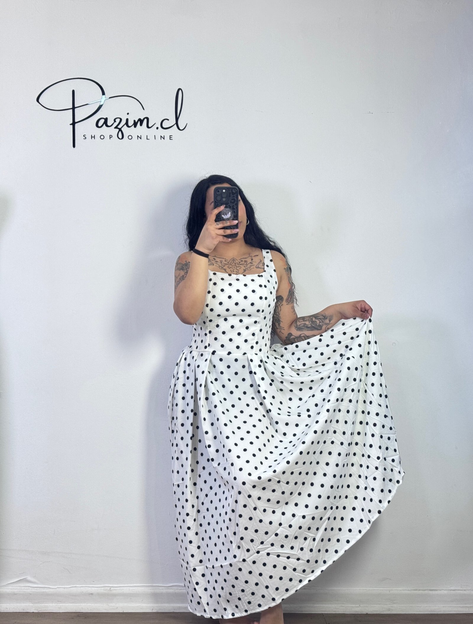 Vestido largo lunares - Imagen 2