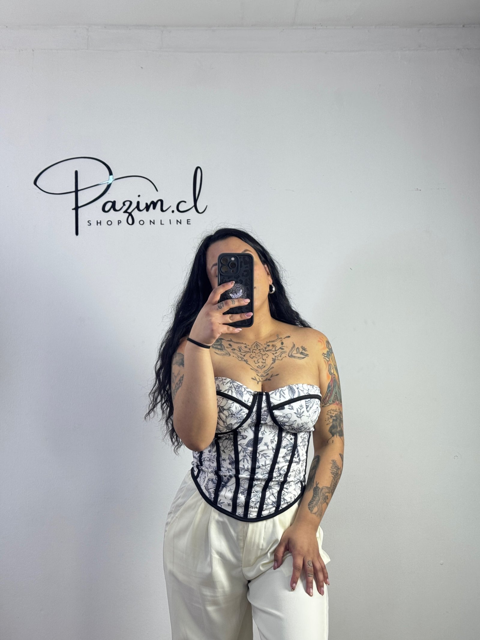 Crop corset flor - Imagen 3