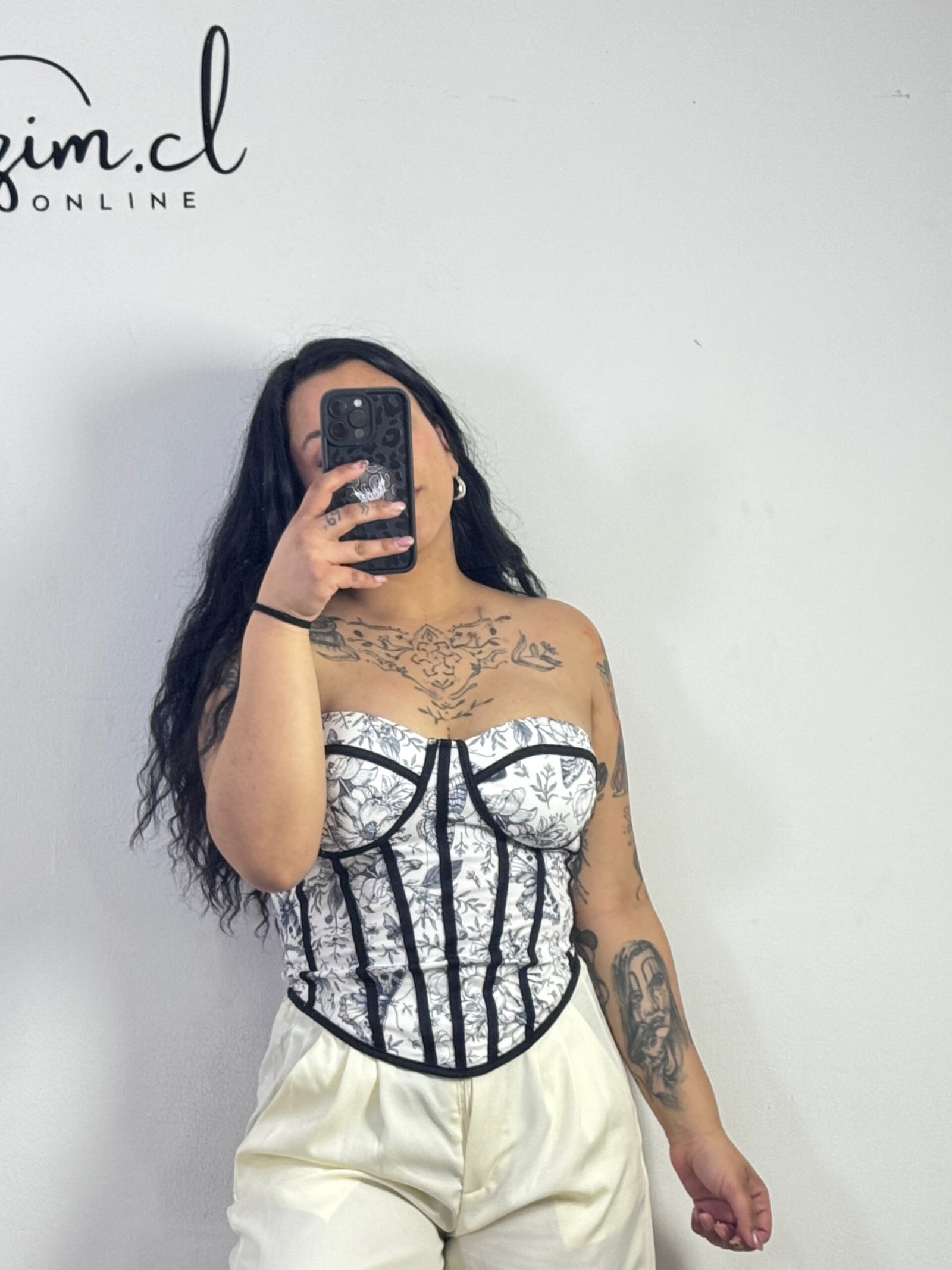 Crop corset flor