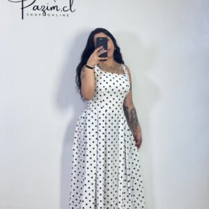 Vestido largo lunares